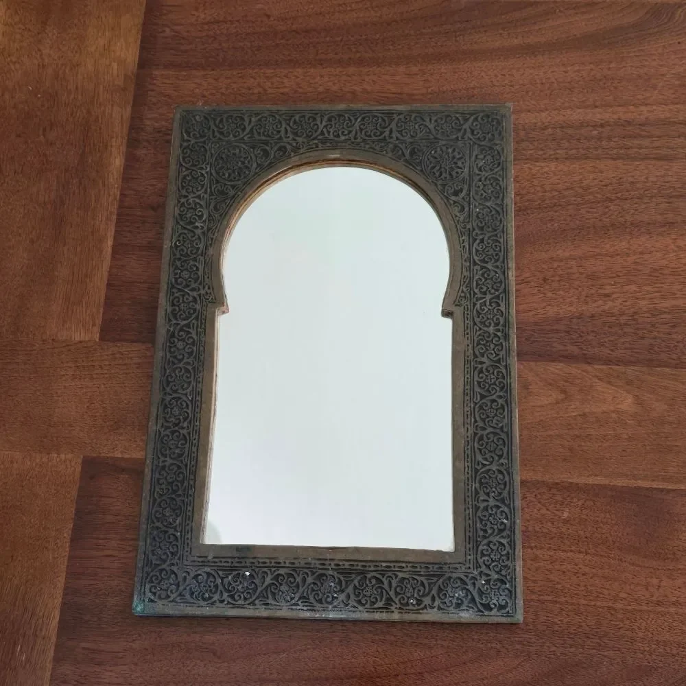 Moroccan  Wall‎ Mirror Brass Vintage